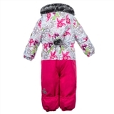 Детский комбинезон Huppa DEVON 2, белый с принтом/фуксия , размер 86 (81520) - Pampik - 3