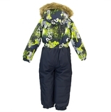 Дитячий комбінезон Huppa WILLY, лайм з принтом / темно-синій, розмір 104 (82847) - Pampik - 2