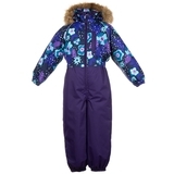 Дитячий комбінезон Huppa WILLY, темно-синій з принтом / темно-лілoвий, розмір 92 (81986) - Pampik