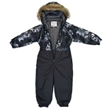 Дитячий комбінезон Huppa WILLY, темно-сірий з принтом / темно-сірий, розмір 110 (82818) - Pampik - 3