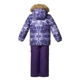 Дитячий комплект Huppa DANTE 1, темно-лілoвий з принтом / темно-лілoвий, розмір 110 (73373) - Pampik - 2