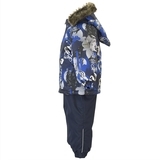 Комплект для малышей Huppa AVERY, тёмно-синий с принтом/тёмно-синий , размер 80 (82886) - Pampik - 3