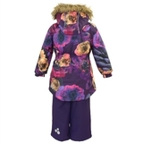 Комплект для девочек Huppa RENELY 1, лилoвый с принтом/тёмно-лилoвый , размер 116 (81753) - Pampik - 2