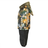 Комплект для малышей Huppa AVERY, оранжевый с принтом/чёрный , размер 80 (82822) - Pampik - 2