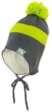 Шапка Huppa Viiro 1, S, сірий з салатовим (83620100-80048-00S) - Pampik