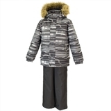 Комплект для хлопчиків Huppa DANTE 1, сірий з принтом / темно-сірий, розмір 110 (82648) - Pampik