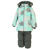 Комплект для девочек Huppa NOVALLA, мята с принтом/серый , размер 104 (83226) - Pampik