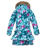 Пальто для девочек Huppa WHITNEY, мята с принтом, размер 116 (81626) - Pampik - 2