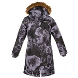 Куртка для девочек Huppa MONA, чёрный с принтом, размер 116 (81709) - Pampik - 2