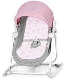 Шезлонг-гойдалка 5 в 1 Kinderkraft Nola Peony Rose, рожевий (KBNOLA00PNK0000) - Pampik - 3