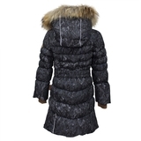 Пальто для девочек Huppa YASMINE, чёрный с принтом , размер 116 (73209) - Pampik - 2