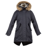 Пальто для девочек Huppa VIVIAN, тёмно-серый , размер 116 (00018) - Pampik