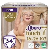 Підгузки на липучках Libero Touch 7 (16-26 кг), 34 шт. - Pampik