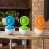 Прорізувач-неваляшка Fat Brain Toys Dimpl Wobbl, помаранчевий (F2172ML) - Pampik - 8