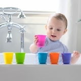 Іграшка тактильна Fat Brain Toys Suction Kupz М'які чашки, 6 шт. (F183ML) - Pampik - 15