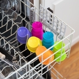 Іграшка тактильна Fat Brain Toys Suction Kupz М'які чашки, 6 шт. (F183ML) - Pampik - 16