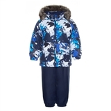 Детский комплект Huppa AVERY, тёмно-синий с принтом/тёмно-синий, размер 104 (92886) - Pampik