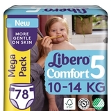 Підгузки на липучках Libero Comfort 5 (10-14 кг), 78 шт. - Pampik