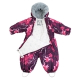 Комбинезон-спальный мешок для малышей Huppa MARY, бордовый с принтом, размер 68 (91834) - Pampik - 2