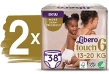 Набір підгузків на липучках Libero Touch 6 (13-20 кг), 76 шт. (2 уп. по 38 шт.) - Pampik - 2