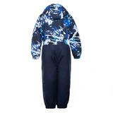Дитячий комбінезон Huppa WILLY 1, темно-синій з принтом / темно-синій, розмір 98 (92886) - Pampik - 2