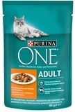 Вологий корм для кішок Purina One Adult Курка, зелена квасоля в гриль-соусі, 85 г - Pampik