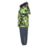 Комплект для малышей Huppa AVERY, лайм с принтом/серый, размер 80 (92847) - Pampik - 3