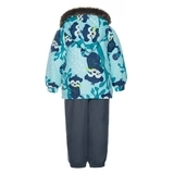 Комплект для малышей Huppa AVERY, мята с принтом/серый, размер 74 (93426) - Pampik - 2