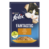 Консервований корм для кішок Felix Fantastic, з куркою в желе, 85 г - Pampik - 2