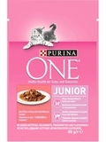 Корм для кошенят Purina One Junior вологий, лосось в гриль соусі, 85 г