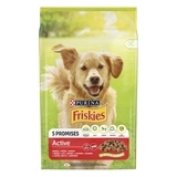 Сухой корм для взрослых активных собак Purina Friskies, с говядиной, 10 кг - Pampik