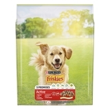 Сухой корм для взрослых активных собак Purina Friskies, с говядиной, 2,4 кг - Pampik