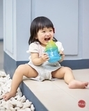 Поїльник Nuby Вбудований клапан, з трубочкою-непроливайкою, 240 мл, синій (NV0404002blu) - Pampik - 3