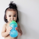 Поїльник Nuby з силіконовою трубочкою-непроливайкою, 355 мл, синій (NV0404001blu) - Pampik - 2