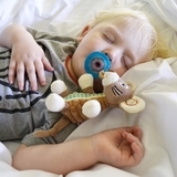 Силиконовая пустышка Nuby Вишенка, с естественным движением соска, 6+ мес., голубой (5787MACSaqua) - Pampik - 13