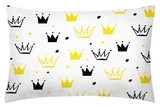 Наволочка Cosas Корони, 60х40 см, білий з жовтим - Pampik - 2