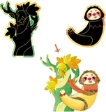 Набір для творчості Avenir Лінивці, скретч-арт (CH201724) - Pampik - 2