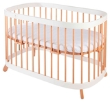 Багатофункціональна ліжечко 7 в 1 Tweeto White with Natural, бук з білим - Pampik - 2