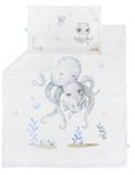 Комплект дитячої постелі Tweeto Ocean, 2 предмета, бавовна, 120х70, білий - Pampik