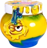 Іграшкова маса для ліплення Genio Kids м'яльницю-жмялка 2 в 1, жовтий з синім, 500 г (SLI06) - Pampik