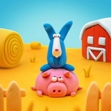 Набор самозатвердіваючого пластиліну Ліпака Кролик (30050-UA01) - Pampik - 4