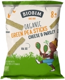 Снеки органічні Biobim Пафи зелений горошок з сиром і петрушкою, 25 г - Pampik