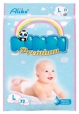 Підгузки на липучках Mimzi Premium L (9-13 кг), 72 шт. - Pampik