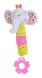 Игрушка-пищалка BabyOno Находчивый Слоник, 27 см, разноцветный (1193) - Pampik