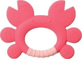 Іграшка-прорізувач для зубів BabyОno Краб, силіконовий, рожевий (936) - Pampik