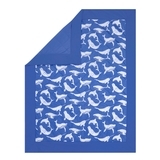 Одеяло Aden + Anais Сoll-whale watching, муслин, 102х80 см, синий (AWSL10003) - Pampik - 4