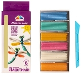 Набор воскового пластилина Гамма.ua Творчество, перламутровые, 6 цветов (400303) - Pampik - 3