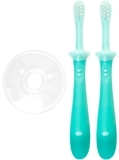 Набор зубных щеток Pigeon Training Toothbrush Set Step 3, 12-18 мес., 2 шт., бирюзовый - Pampik - 2