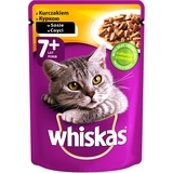 Вологий корм для котів Whiskas 7+ з куркою, у соусі, 100 г - Pampik