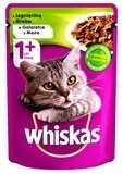 Вологий корм для котів Whiskas з ягням, в желе, 100 г - Pampik